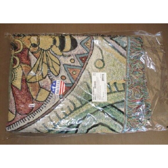 New Sugar Skull Northwest Heavy Woven Afghan Gift Throw Blanket Day of the Dead - Picture 2 of 2